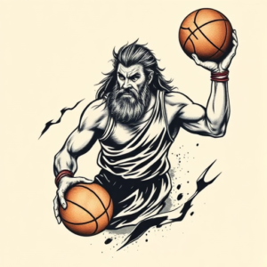 Samson Basketball Tattoo