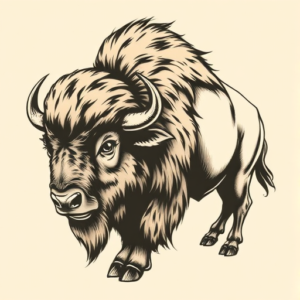 Samson Bison Tattoo
