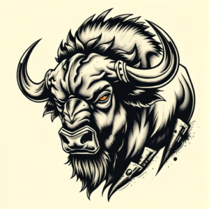 Samson Buffalo Tattoo