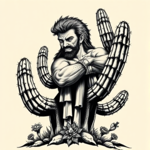 Samson Cactus Tattoo