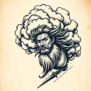 Samson Cloud Tattoo