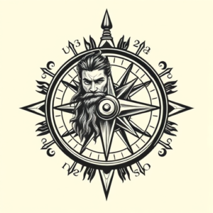 Samson Compass Tattoo