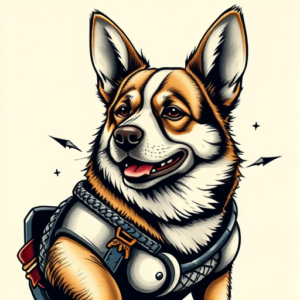 Samson Corgi Tattoo