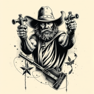 Samson Cowboy Tattoo