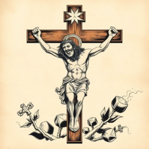 Samson Crucifix Tattoo