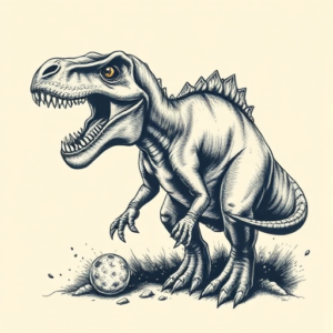 Samson Dinosaur Tattoo