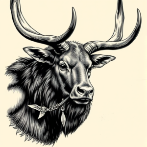 Samson Elk Tattoo