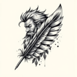 Samson Feather Tattoo