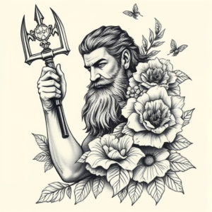 Samson Floral Tattoo
