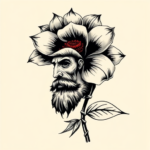 Samson Flower Tattoo