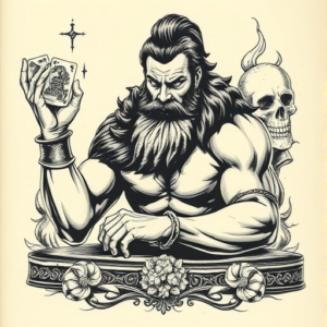 Samson Gambling Tattoo