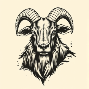Samson Goat Tattoo