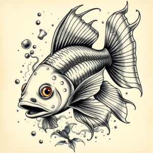 Samson Goldfish Tattoo