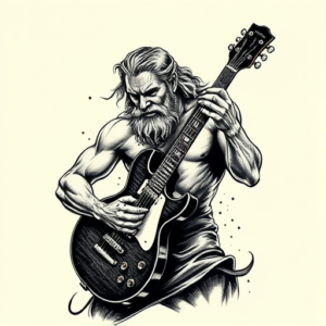 Samson Guitar Tattoo