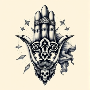 Samson Hamsa Tattoo