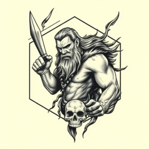 Samson Hexagon Tattoo