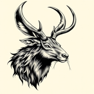 Samson Jackalope Tattoo