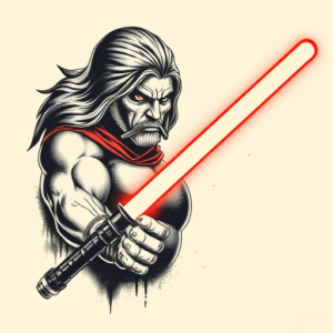 Samson Lightsaber Tattoo