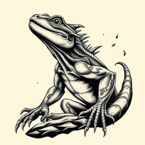 Samson Lizard Tattoo