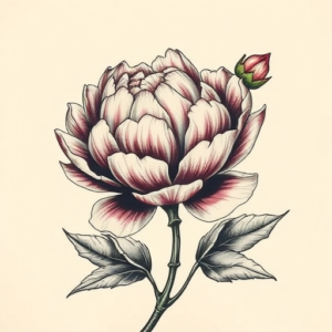 Samson Peony Tattoo