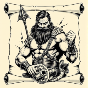 Samson Scroll Tattoo