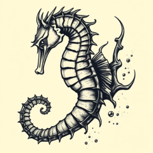 Samson Seahorse Tattoo