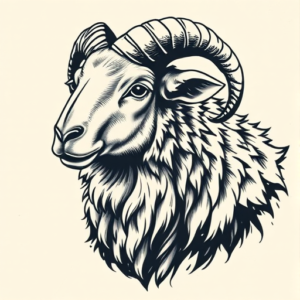 Samson Sheep Tattoo