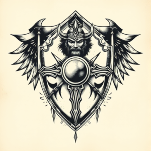 Samson Shield Tattoo