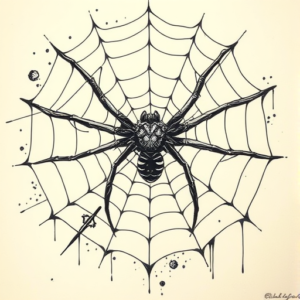 Samson Spiderweb Tattoo