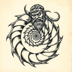 Samson Spiral Tattoo