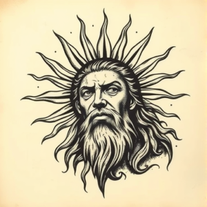 Samson Sun Tattoo