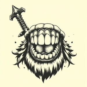 Samson Tooth Tattoo