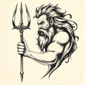 Samson Trident Tattoo