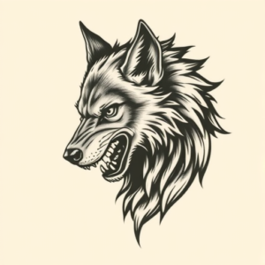 Samson Wolf Tattoo