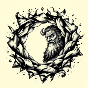 Samson Wormhole Tattoo
