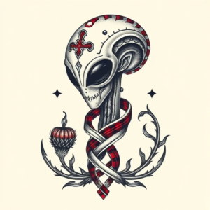Scottish Alien Tattoo