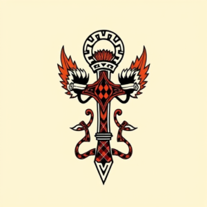 Scottish Ankh Tattoo