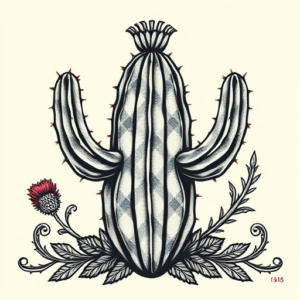 Scottish Cactus Tattoo