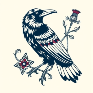 Scottish Crow Tattoo