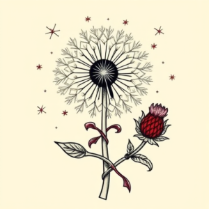 Scottish Dandelion Tattoo