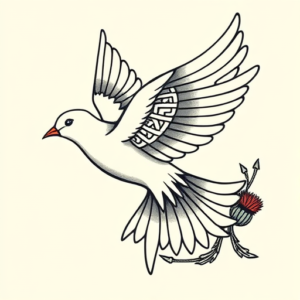 Scottish Dove Tattoo