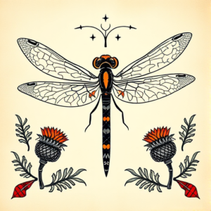 Scottish Dragonfly Tattoo