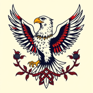 Scottish Eagle Tattoo