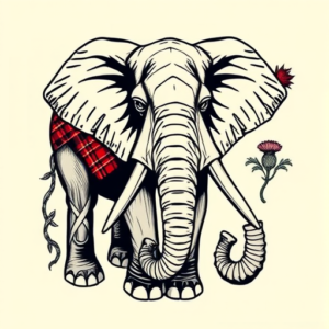 Scottish Elephant Tattoo
