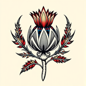 Scottish Flower Tattoo