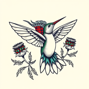 Scottish Hummingbird Tattoo