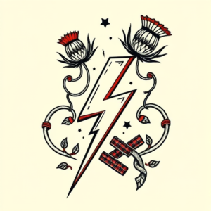 Scottish Lightning Tattoo