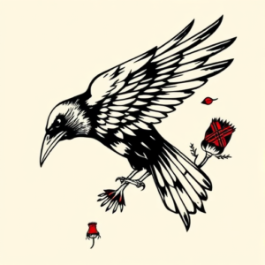 Scottish Raven Tattoo