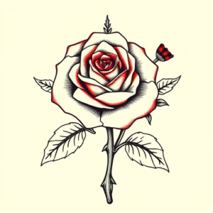 Scottish Rose Tattoo