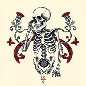 Scottish Skeleton Tattoo